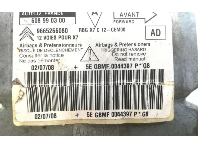 Airbagsteuergerät 9665266080, 608990300   Citroen C5