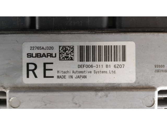 Блок управления двигателя 22765AJ320, DFF006311B1 Subaru Forester SJ
