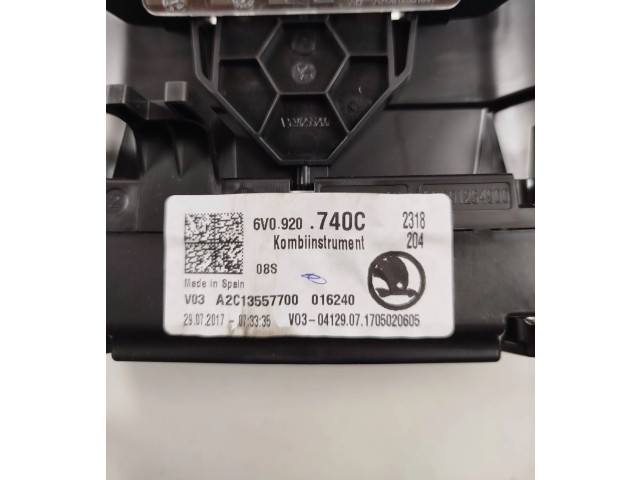 Панель приборов 6v0920740c Skoda Fabia Mk3 (NJ)
