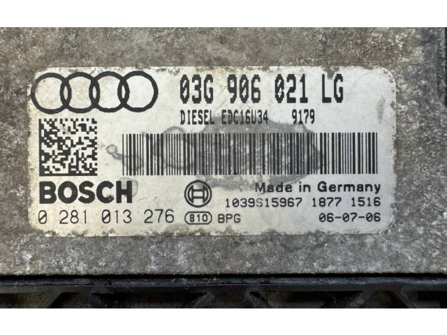 Блок управления двигателя 03G906021LG, 0281013276   Audi A3 S3 A3 Sportback 8P