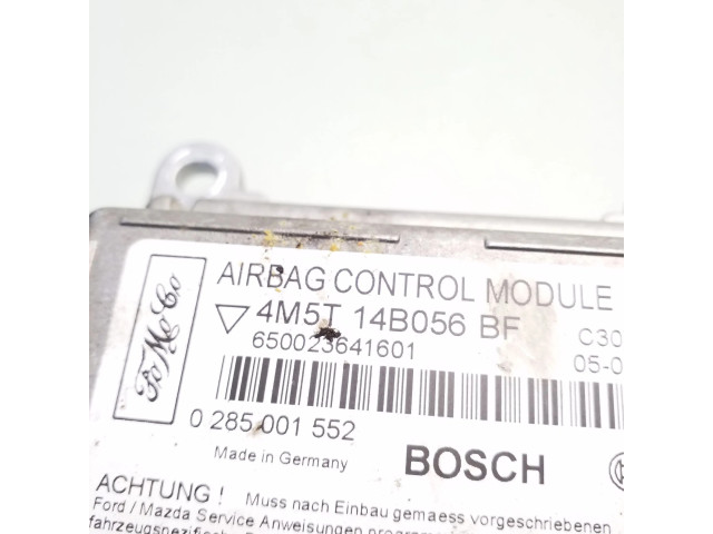 Блок подушек безопасности 4M5T14B056BF, 0285001552   Ford Focus