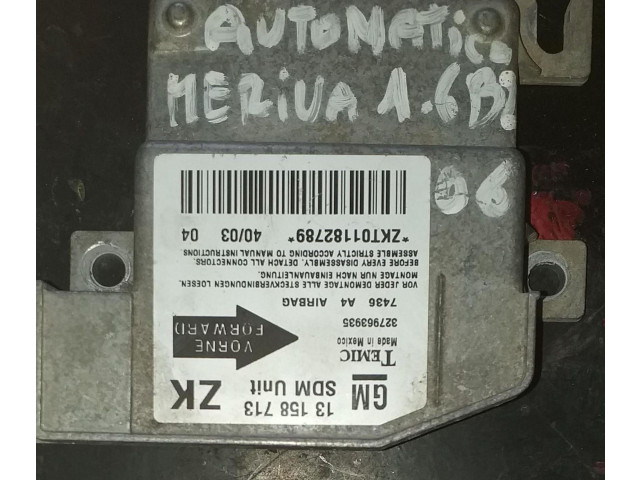 Блок подушек безопасности 32793635, 32793635 Opel Meriva A