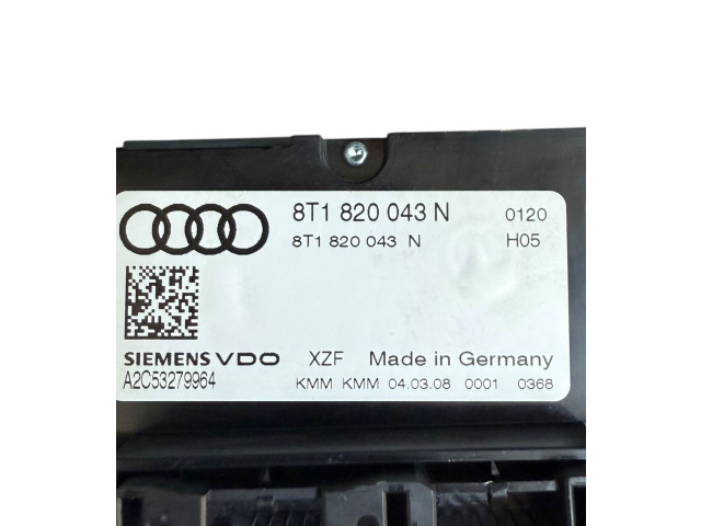 Блок управления климат-контролем 8T1820043N, A2C53279964 Audi A5 8T 8F