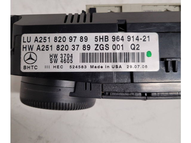 Блок управления климат-контролем A2518209789, 5HB96491421   Mercedes-Benz R W251