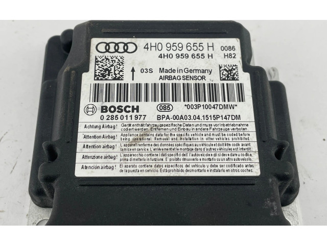 Turbodmychadlo Блок управления надувных подушек 4H0959655H, 0285011977 Audi A6 S6 C7 4G CNHA