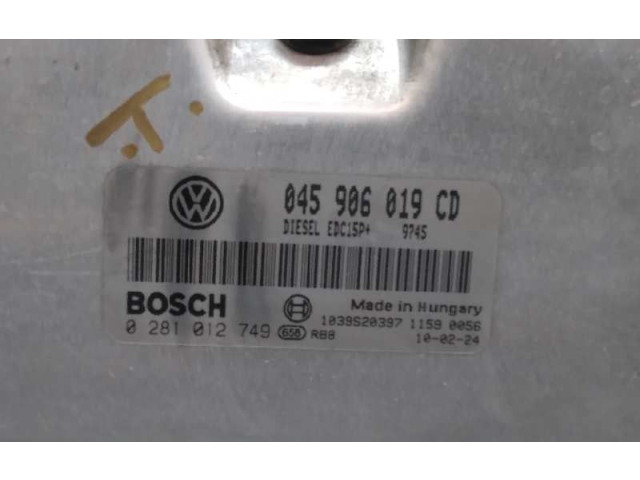 Блок управления двигателя 045906019CD, 0281012749 Skoda Fabia Mk2 (5J)