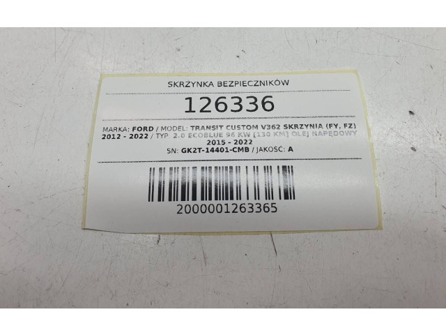 Блок предохранителей GK2T-14401-CMB Ford Transit Custom