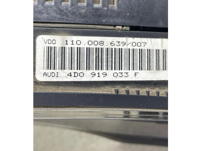 Панель приборов 4D0919033F, 110008639007 Audi A8 S8 D2 4D