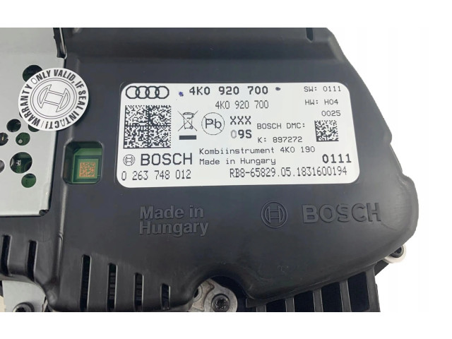 Přístrojová deska Audi A6 S6 C8 4K 2018 4K0920700