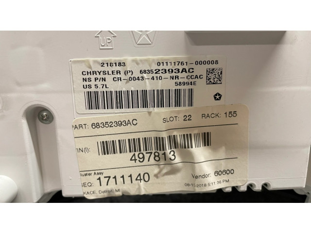 Přístrojová deska  Dodge Durango 2018 68352393AC  