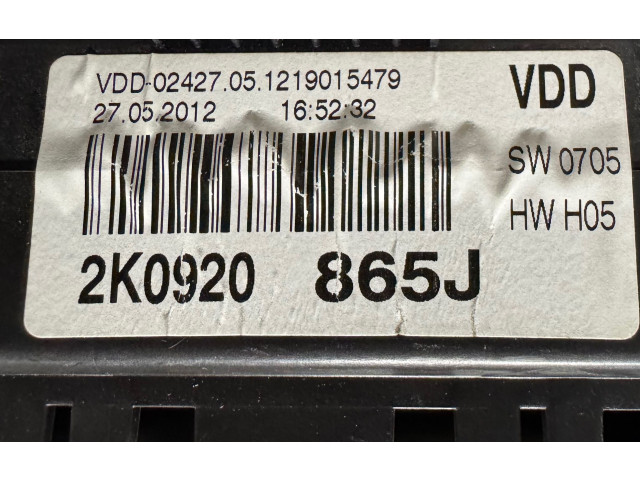 Панель приборов 2K0920865J, 1219015479 Volkswagen Caddy