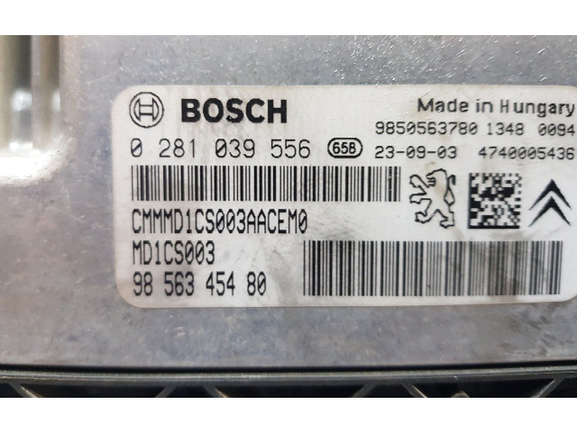 Блок управления двигателя 9856345480, 9850563780   Peugeot Partner III