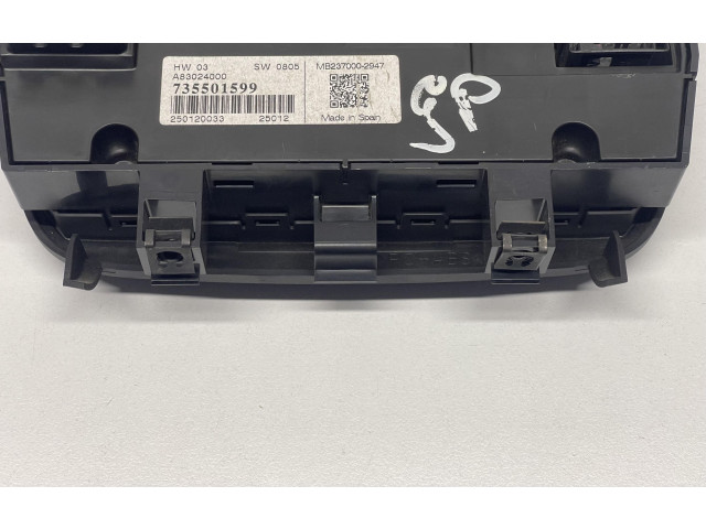 Блок управления климат-контролем 735501599, 735501599   Fiat Punto Evo