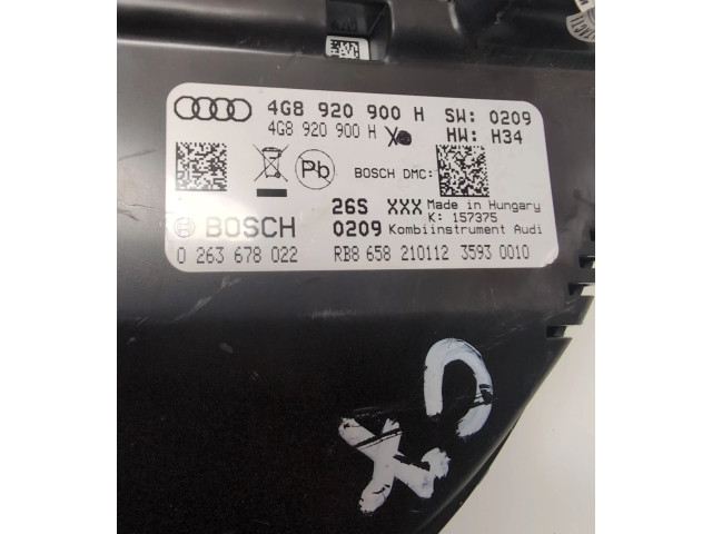 Přístrojová deska Audi A6 S6 C7 4G 2012 4G8920900H, 0263678022