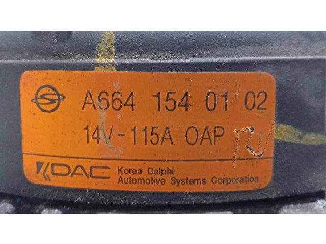 Генератор A6641540102 SsangYong Kyron 2.0