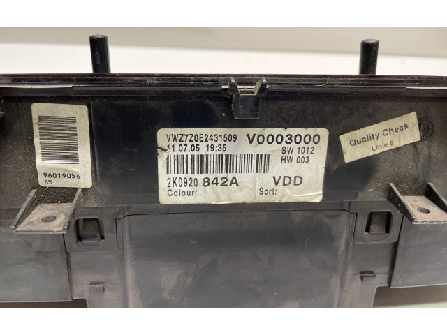 Панель приборов 2K0920842A   Volkswagen Touran I       