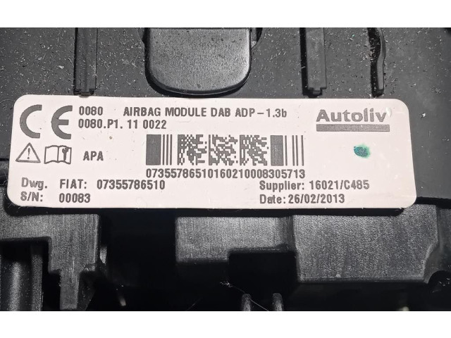 Подушка безопасности водителя 07355786510, 07355786510   Fiat 500L