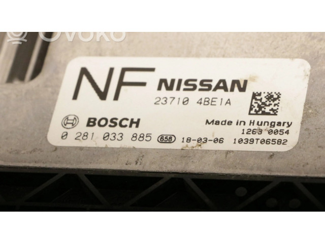 Řídící jednotka 237104BE1A, 0281033885 Nissan X-Trail T32 2018