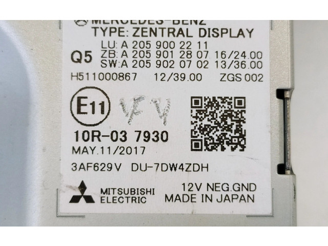 Дисплей A2059002211, A2059012807 Mercedes-Benz GLC C253