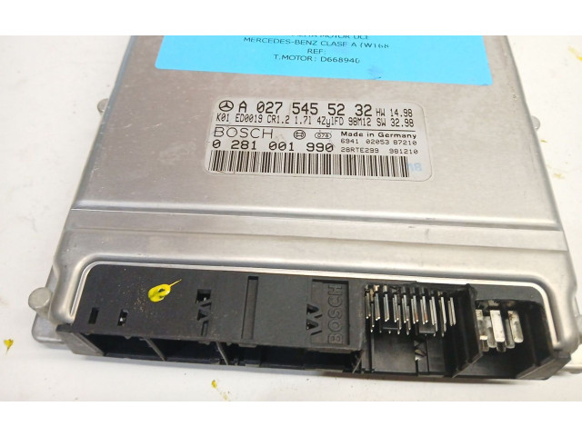 Блок управления двигателя A0275455232 Mercedes-Benz A W168