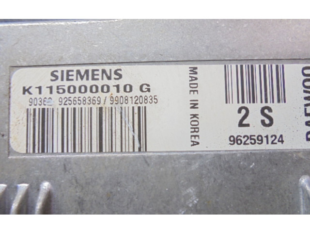 Блок управления двигателем Блок управления 96259124, 96259124   Chevrolet Matiz