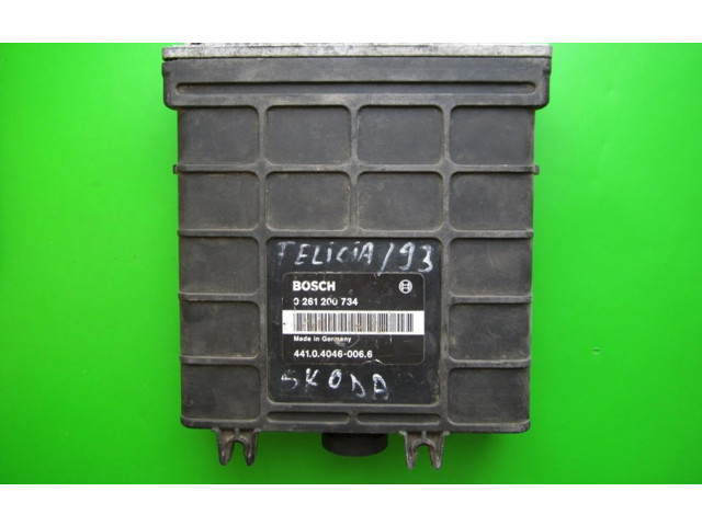 Блок управления двигателем Блок управления 441040460066, 0261200734   Skoda Favorit (781)