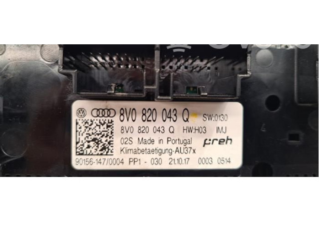 Блок управления климат-контролем 8V0820043Q Audi A3 S3 8V