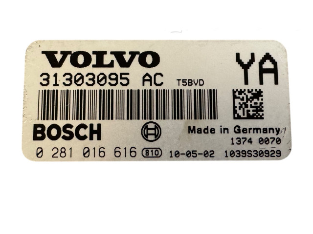 Блок управления двигателя 31303095AC, 1039S30929 Volvo V70