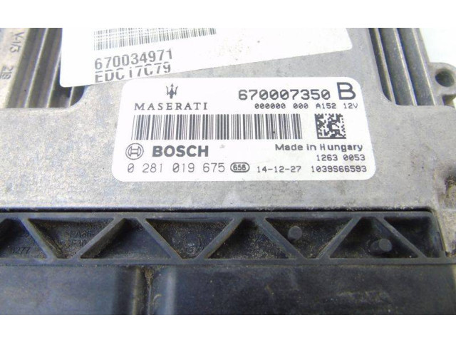 Řídící jednotka 0281019675, 670007350B Maserati Ghibli 2015