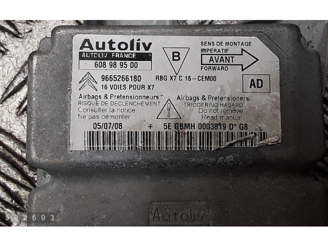 Блок подушек безопасности 9665266180   Citroen C5