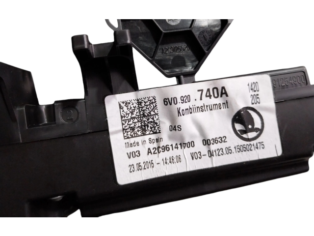 Комплект блоков управления 6V0920740A, 1K0905851 Skoda Fabia Mk3 (NJ)