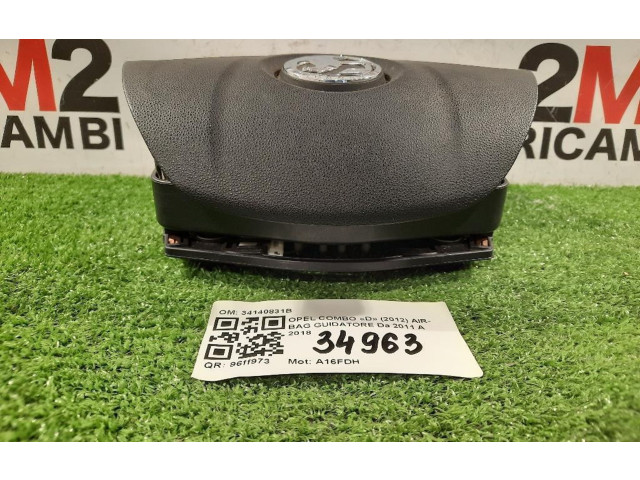 Подушка безопасности водителя 34140831B, 34140831B Opel Combo D
