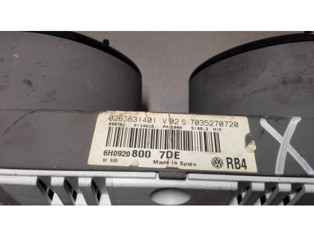 Přístrojová deska Seat Arosa 2001 6H09208007DE, 0263631401