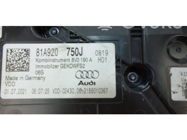Панель приборов 81A920750J, 81A920750J Audi Q2 -