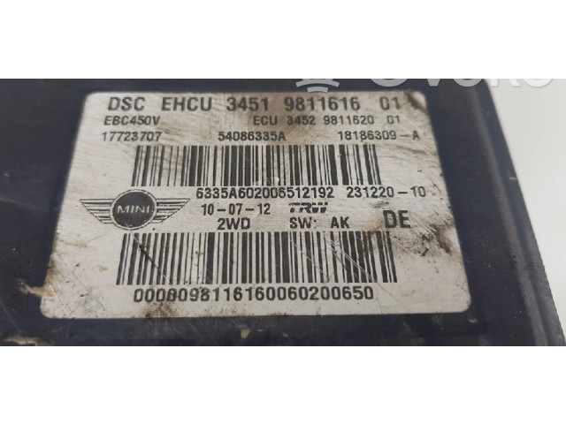 Блок АБС 34516874553, 17723707 Mini One - Cooper Coupe R56 2005 - 2014 года
