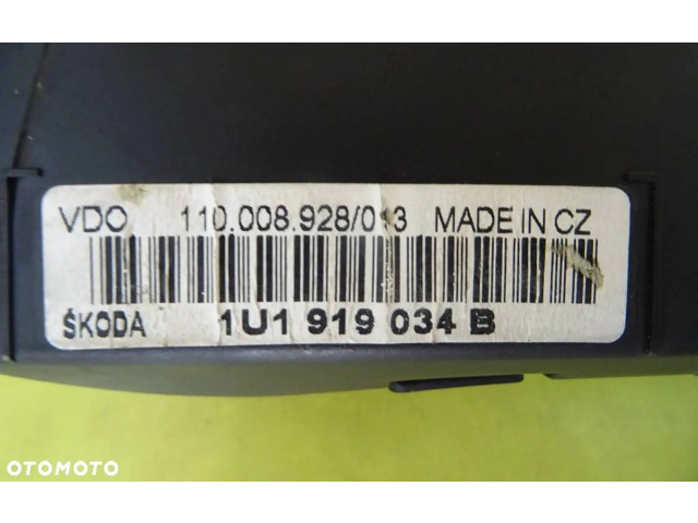 Панель приборов 1U1919034B   Skoda Octavia Mk1 (1U)       