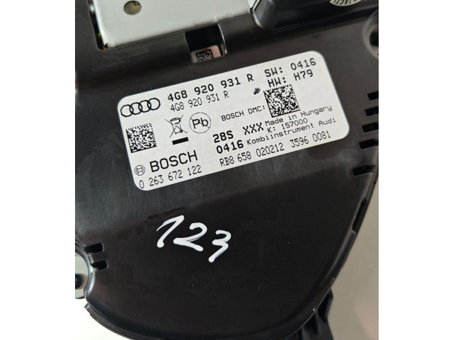 Přístrojová deska Audi A6 C7 2012 4G8920931R, 4G8920931