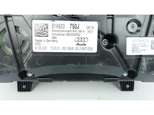 Панель приборов 81A920750J, 81A920750J Audi Q2 -