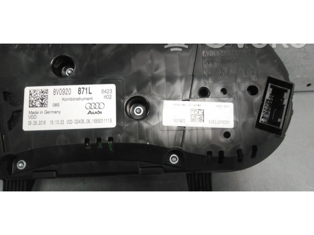 Панель приборов 8V0920871L Audi A3 S3 8V