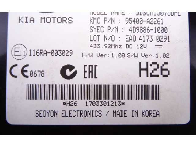 Блок управления двигателя 95400A2261 KIA Ceed