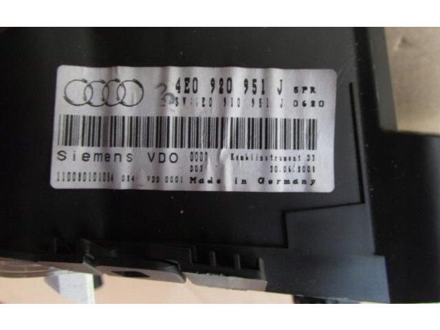 Přístrojová deska Audi A8 S8 D3 4E 2006