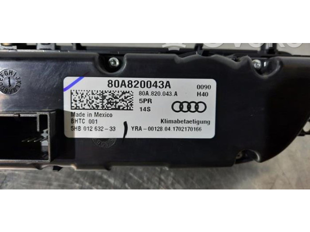 Блок управления климат-контролем 80A820043, 80A820043A Audi Q5 SQ5