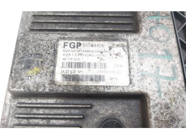 Блок управления двигателя 51744426, 51744426 Fiat Idea