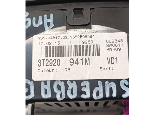 Панель приборов 3T2920941M, 1552508594 Skoda Superb B6 (3T)