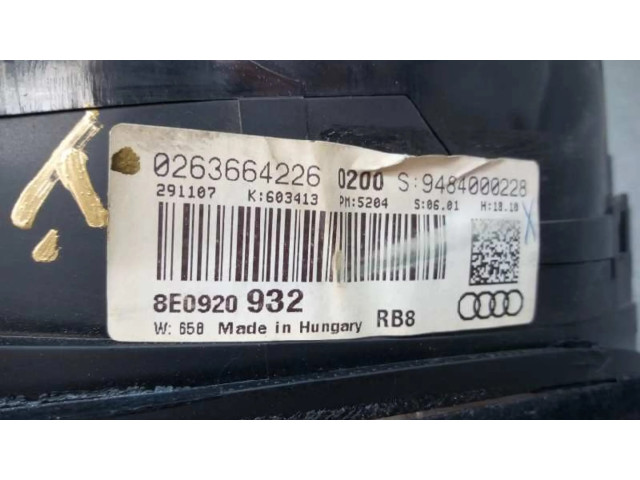 Панель приборов 8E0920932, 0263664226 Audi A4 Allroad