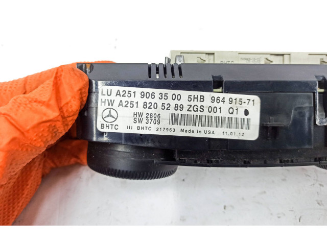 Блок управления климат-контролем A2519063500, A2518205289   Mercedes-Benz R W251