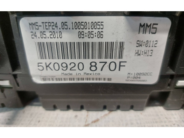 Панель приборов 5K0920870F, 1005010055 Volkswagen Golf VI