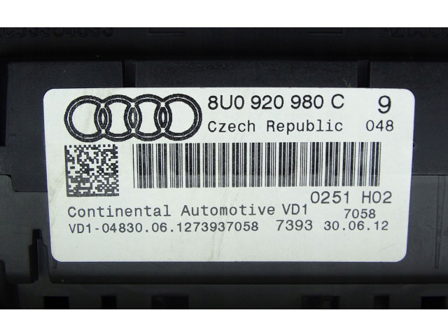 Панель приборов 8U0920980C, 8U0920980C Audi Q3 8U