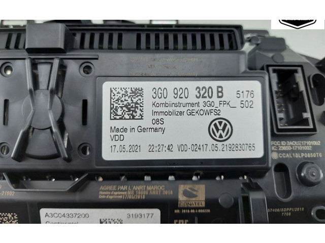 Přístrojová deska Volkswagen Tiguan 2021 3G0920320B, 3G0920320B