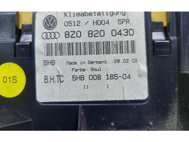 Блок управления климат-контролем 8Z0820043D, 5HB00818504   Audi A2